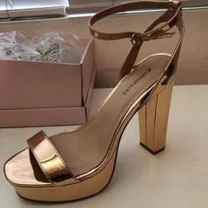 WIDE Rose Gold Platform Sandal